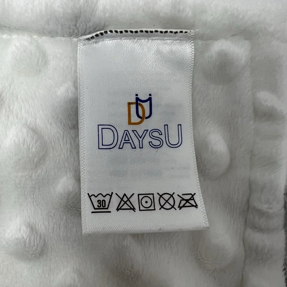 DaysU Baby Lovey Security Blanket Soft Minky Dots Embroidered Comfort Toy 15X15